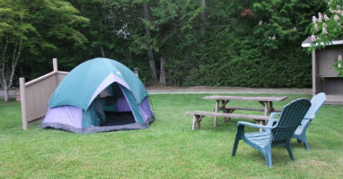 Victoria BC camping near the Butchart Gardens